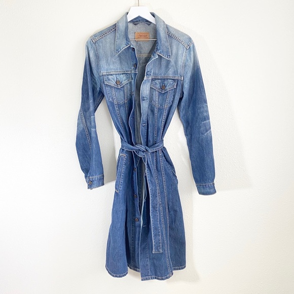 Levi's Jackets & Blazers - Vintage Levi’s 90’s Mid Wash Long Jean Jacket
